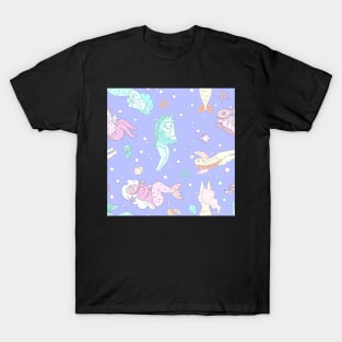 Mermaid or reverse mermaid? (violet version) T-Shirt